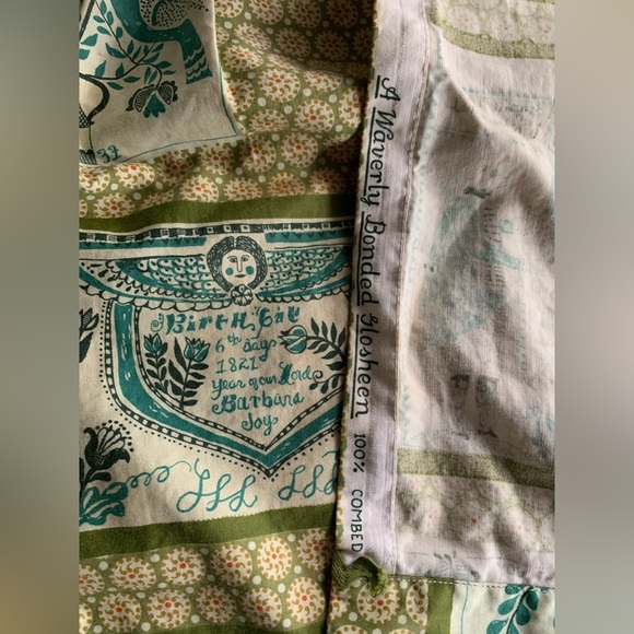 Vintage Waverly Bonded Glosheen Half Apron Marriage Blessing MCM￼ Ricrac 70s ? - Picture 6 of 16